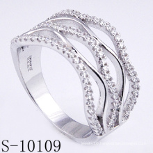 New Design Micro Pave 925 Silver Zirconia Women Ring (S-10109)